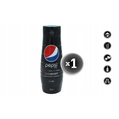 SYROP KONCENTRAT PEPSI MAX ZERO DO SATURATORA SODASTREAM 9L NAPOJU z 440ml